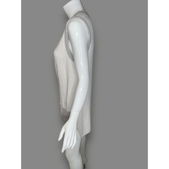 Amina Rubinacci Sz 40 Light Gray Cashmere Blend Knit Pockets Cardigan Sweater - Picture 2 of 12